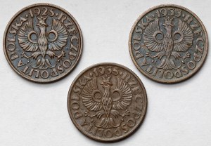 1 penny 1925-1935 - set (3pcs)