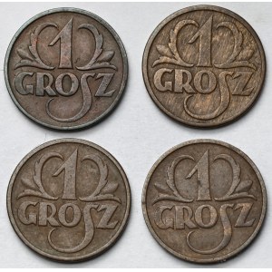 1 grosz 1925-1935 - zestaw (4szt)