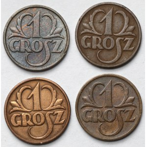 1 grosz 1928-1934 - zestaw (4szt)