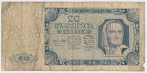20 Zloty 1948 - ohne Serie und Nummerierung - RARE