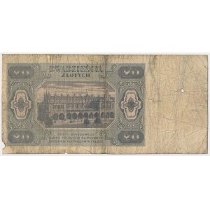 20 złotych 1948 - bez oznaczenia serii i numeracji - RZADKOŚĆ