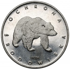 Próba NIKIEL 100 złotych 1983 Niedźwiedź