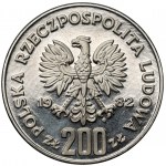 Próba NIKIEL 200 złotych 1982 XII MŚ w piłce nożnej - Hiszpania