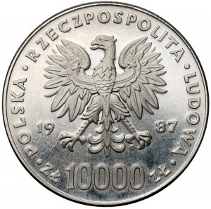 NIKIEL 10.000 campione d'oro 1987 Giovanni Paolo II - con croce
