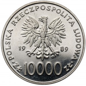 Próba NIKIEL 10.000 złotych 1989 Jan Paweł II - na kratce