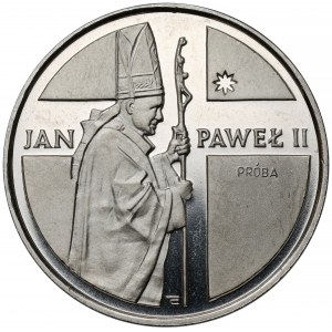 Próba NIKIEL 10.000 złotych 1989 Jan Paweł II - pastorał