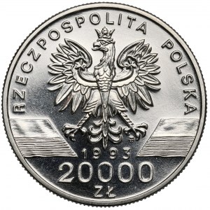 Próba NIKIEL 20.000 złotych 1993 Jaskółki