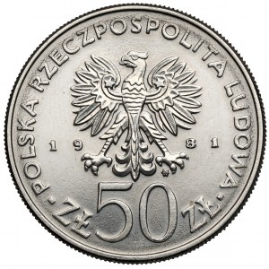 Próba NIKIEL 50 złotych 1981 Bolesław II Śmiały