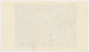 1 Zloty 1938 Chrobry - nur Rückseitendruck