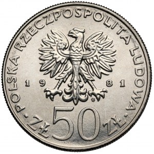 Próba NIKIEL 50 złotych 1981 Władysław I Herman