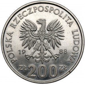 Próba NIKIEL 200 złotych 1988 XIV MŚ w Piłce Nożnej Włochy