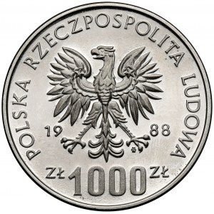 Próba NIKIEL 1.000 złotych 1988 Jadwiga