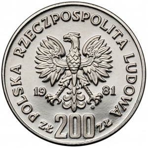 Próba NIKIEL 200 złotych 1981 Bolesław II Śmiały - popiersie