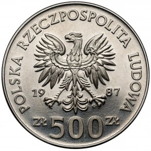 Próba NIKIEL 500 złotych 1987 Kazimierz III Wielki