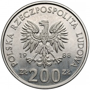 Próba NIKIEL 200 złotych 1988 XIV MŚ w Piłce Nożnej Włochy