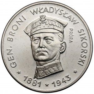 Próba NIKIEL 100 złotych 1981 gen. broni Władysław Sikorski - na wprost