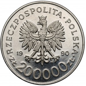 Próba NIKIEL 200.000 złotych 1990 Solidarność