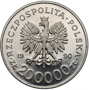Próba NIKIEL 200.000 złotych 1990 Solidarność