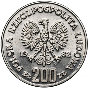 Próba NIKIEL 200 złotych 1982 Bolesław III Krzywousty - półpostać