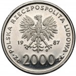 Próba NIKIEL 2.000 złotych 1987 Jan Paweł II - z krzyżem