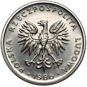 Próba NIKIEL 5 złotych 1986