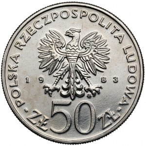 Próba NIKIEL 50 złotych 1983 Łukasiewicz