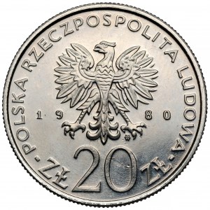 Próba NIKIEL 20 złotych 1980 Dar Pomorza