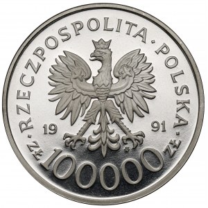 Próba NIKIEL 100.000 złotych 1991 Dobrzański Hubal