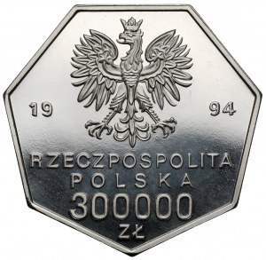 Muster NIKIEL 300.000 Zloty 1994 Bank von Polen