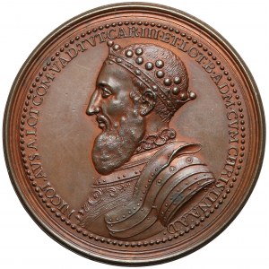 Francja, Karol III i Krystyna Duńska, Medal bez daty - późniejsza odbitka (XVIII-XIXw.)