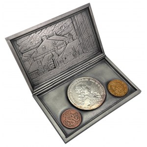 Medal w kształcie pudełka 1988 - 60. lecie Gabinetu Numizmatycznego