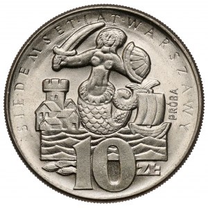 Próba CuNi 10 złotych 1965, 700 lat Warszawy - Syrena