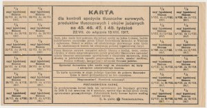 Galicia, Charter for the control of fat consumption..., period 22 July - 18 August 1917