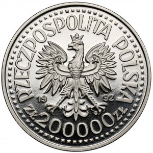 Próba NIKIEL 200.000 złotych 1992 Władysław III Warneńczyk - popiersie