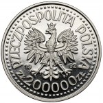 Próba NIKIEL 200.000 złotych 1992 Władysław III Warneńczyk - popiersie