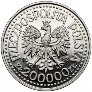 NIKIEL 200.000 zlatých 1992 Wladyslaw III Varnañczyk - busta