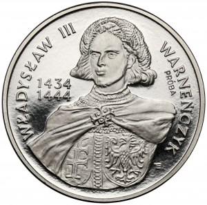 NIKIEL 200.000 zlatá vzorka 1992 Wladyslaw III Varnañczyk - polovičná figúra