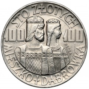 Próba NIKIEL 100 złotych 1966 Mieszko... półpostacie