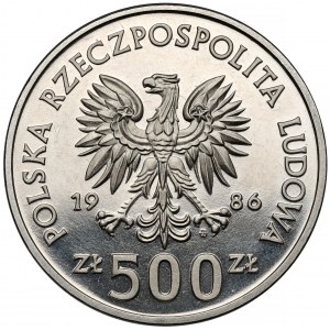 Próba NIKIEL 500 złotych 1986 Władysław I Łokietek