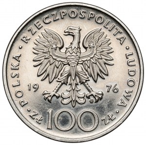 Próba NIKIEL 100 złotych 1976 Pułaski - w lewo