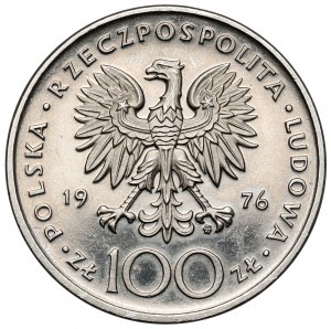 Próba NIKIEL 100 złotych 1976 Pułaski - w lewo