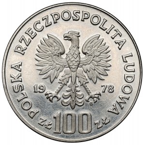 NIKIEL 100 zlatý vzorek 1978 Adam Mickiewicz - s kudrlinkou