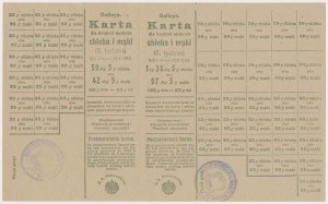 Galicya, Karta dla kontroli spożycia chleba i mąki, okres 8/8 - 8/8 1915