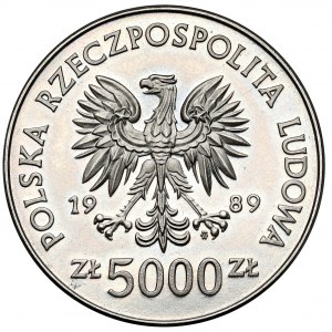 Próba NIKIEL 5.000 złotych 1989 Sucharski / Westerplatte