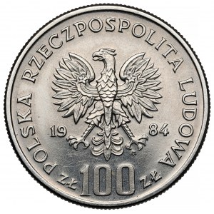 Próba NIKIEL 100 złotych 1984, 40 lat PRL