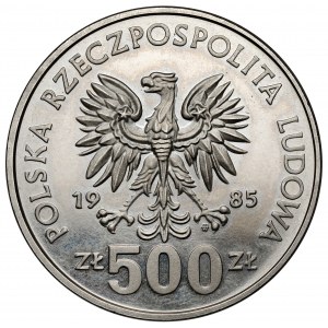 Próba NIKIEL 500 złotych 1985, 40 Lat ONZ