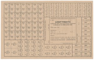Krakow, Legitymacya do poboru mąki, chleba, cukru..., period 14/3 1920 to 25/9 1920