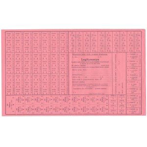 Kraków, Legitymacya do poboru mąki, chleba, cukru..., okres 4/5 do 27/9 1919