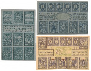 Warsaw, Food cards, period 41, 65 and 96 (3pcs)