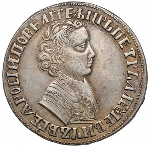 Russia, Pietro I, Rublo 1705, Mosca - tipo più antico